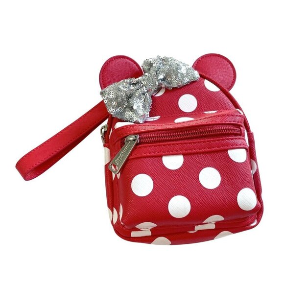 Loungefly x Disney Minnie Mouse Red Polka Dot Wristlet - Picture 2 of 5
